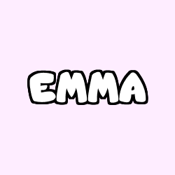 Coloring page first name EMMA