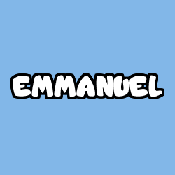 Coloring page first name EMMANUEL