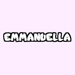 Coloring page first name EMMANUELLA