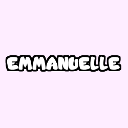 Coloring page first name EMMANUELLE