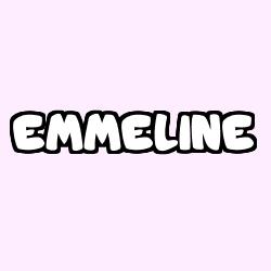 Coloring page first name EMMELINE