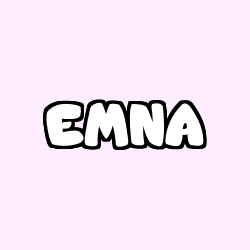 Coloring page first name EMNA