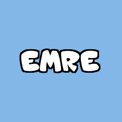 Coloring page first name EMRE