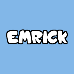 Coloring page first name EMRICK