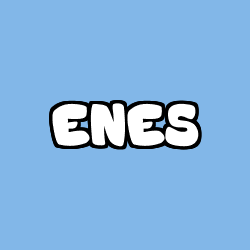 Coloring page first name ENES