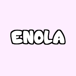 Coloring page first name ENOLA