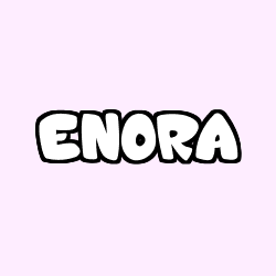 Coloring page first name ENORA