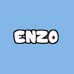 Coloring page first name ENZO