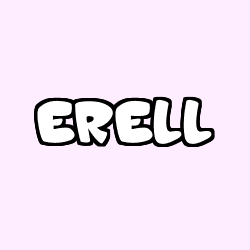 Coloring page first name ERELL