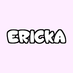 Coloring page first name ERICKA