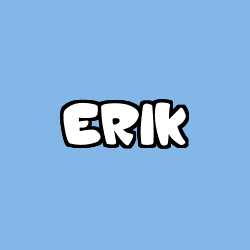 Coloring page first name ERIK