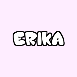 Coloring page first name ERIKA
