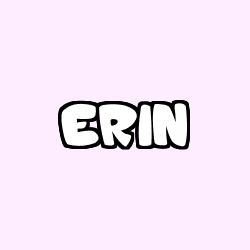 Coloring page first name ERIN