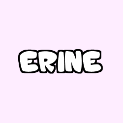 Coloring page first name ERINE