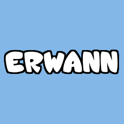 Coloring page first name ERWANN