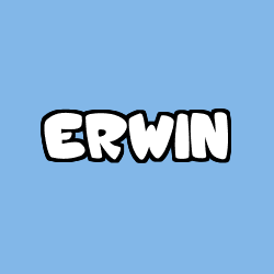 Coloring page first name ERWIN