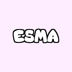 Coloring page first name ESMA