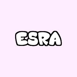 Coloring page first name ESRA