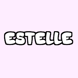 Coloring page first name ESTELLE