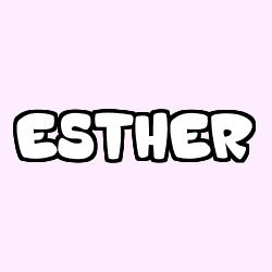 Coloring page first name ESTHER