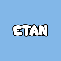 Coloring page first name ETAN