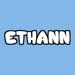 Coloring page first name ETHANN