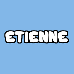 Coloring page first name ETIENNE
