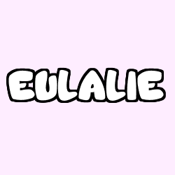 Coloring page first name EULALIE