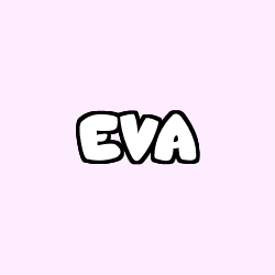 Coloring page first name EVA