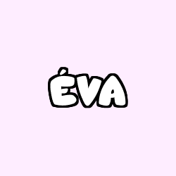 Coloring page first name ÉVA