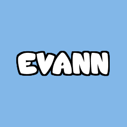 Coloring page first name EVANN