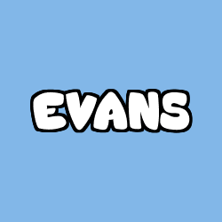 Coloring page first name EVANS
