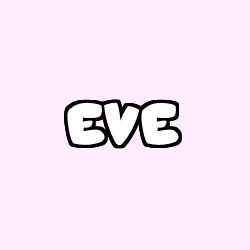 Coloring page first name EVE