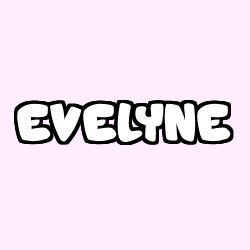Coloring page first name EVELYNE