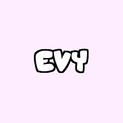 Coloring page first name EVY