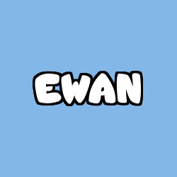 Coloring page first name EWAN