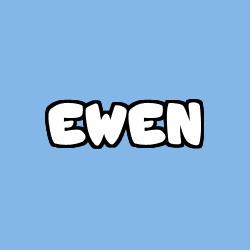 Coloring page first name EWEN