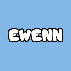 Coloring page first name EWENN