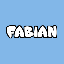 Coloring page first name FABIAN