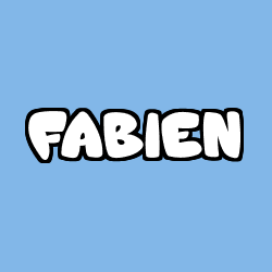 Coloring page first name FABIEN