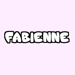 Coloring page first name FABIENNE