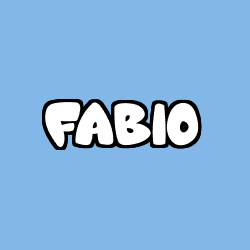 Coloring page first name FABIO
