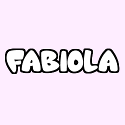 Coloring page first name FABIOLA