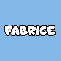 Coloring page first name FABRICE