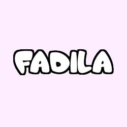 Coloring page first name FADILA