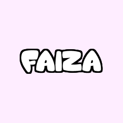 Coloring page first name FAIZA