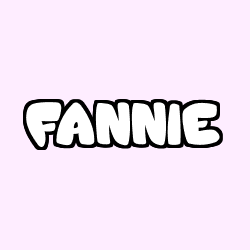 Coloring page first name FANNIE