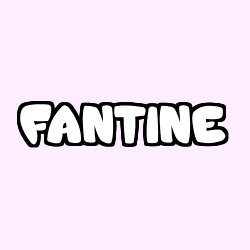 Coloring page first name FANTINE