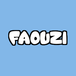 Coloring page first name FAOUZI