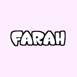 Coloring page first name FARAH